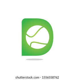 Letter D tennis vector logo design. Vector design template elements for your sport team or corporate identity.