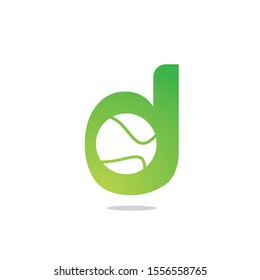 Letter D tennis vector logo design. Vector design template elements for your sport team or corporate identity.