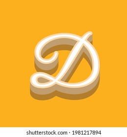vector de diseño de efecto de texto de letra D, se puede utilizar para Logo.