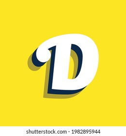 vector de diseño de efecto de texto de letra D, se puede utilizar para Logo.