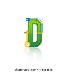 Letter D that can be used as initial logo