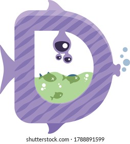 Letter D - Tiny Monster Alphabet