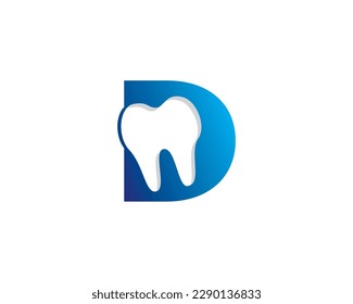 Letter D And Tooth Logo Icon 002
