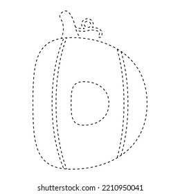 Letter D tracing worksheet for kids