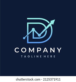 Letter D Trade Investment Marketing Logo