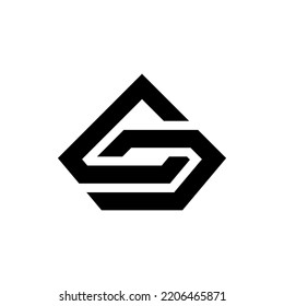 Letra A y tríángulo D símbolo geométrico simple logotipo vectorial