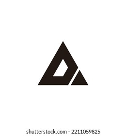 Letter A and D triangle geometric symbol simple logo vector