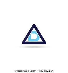 Letter D Triangle Logo Icon