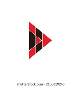 letter d triangle mosaic colors logo vector