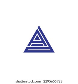 Letter A and d triangle, super geometric symbol simple logo vector