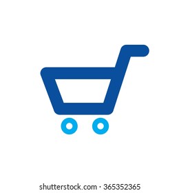 letter d and trolley logo vector.