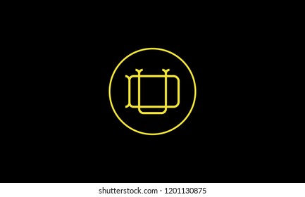 LETTER D AND U LOGO WITH CIRCLE FRAME FOR LOGO DESIGN OR ILLUSTRATION USE