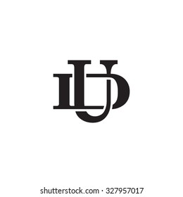 letter D and U monogram logo