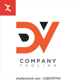 Letter D + V Logo Design