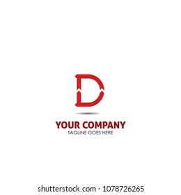 Letter D vector design logo template