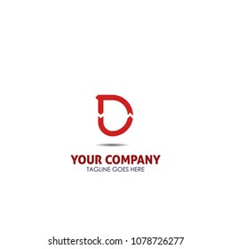 Letter D vector design logo template