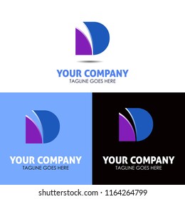 Letter D vector design logo template