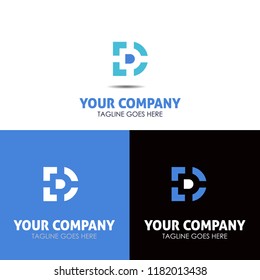 Letter D vector design logo template