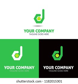 Letter D vector design logo template
