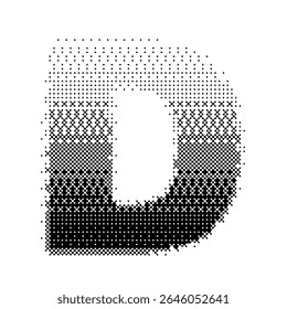 Letter D vector with gradation bitmap effect