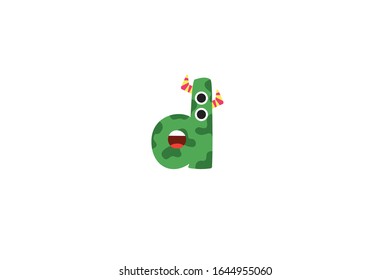 Buchstabe d Vektorillustration - Symbolillustration