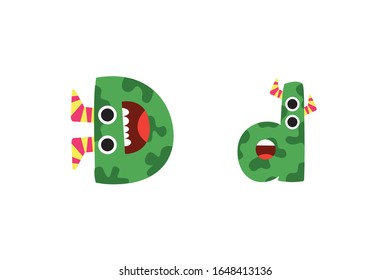 Ilustración de icono vectorial de letra D