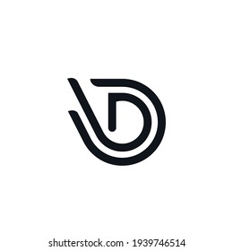 Letter D vector logo design
