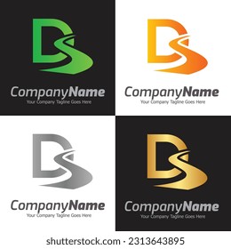 Letter D vector logo template, Colorful Letter D logo, Road highway transport Logo, logistic Logo Design roadmap way Template Vector Icon transportation