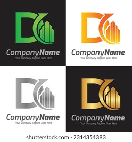Letter D vector logo template, Colorful Letter D logo, Financial Company Logo, Financial Institute Advisors Logo Design Template Vector Icon
