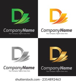 Letter D vector logo template, Colorful Letter D logo, Financial Company Logo, Financial Institute Advisors Logo Design Template Vector Icon