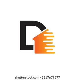 Letter D vector logo template, Colorful Letter D logo, Real Estate, Building and Construction Logo Design Template Vector Icon