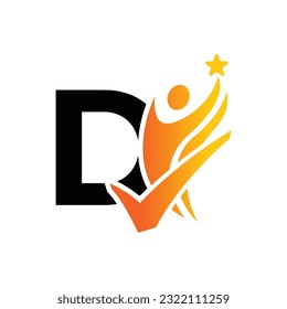 Letter D vector logo template, Colorful Letter D logo, Financial Company Logo, Financial Institute Advisors Logo Design Template Vector Icon