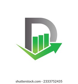 Letter D vector logo template, Colorful Letter D logo, Financial Company Logo, Financial Institute Advisors Logo Design Template Vector Icon