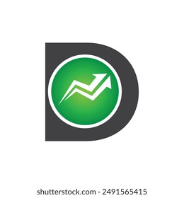 Letter D vector logo template, Colorful Letter D logo, Financial Company Logo, Financial Institute Advisors Logo Design Template Vector Icon