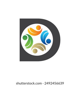 Letter D vector logo template, Colorful Letter D logo, Financial Company Logo, Financial Institute Advisors Logo Design Template Vector Icon