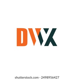 Letter D W X Logo icon vector