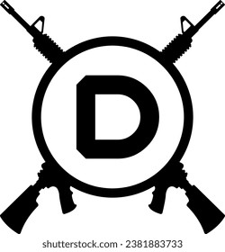 Logo-Design von Letter d Warrior
