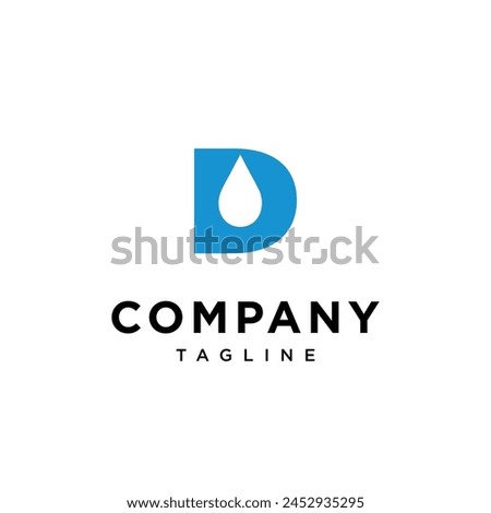 Letter D Water Drop Logo icon vector template.eps