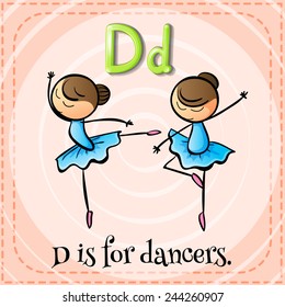 A letter D which stands for dancers