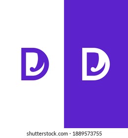 letter d and wind logo. simple logo.