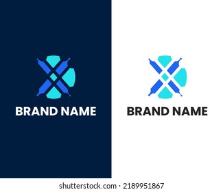 letter d with wine bottle logo design template