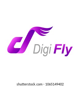  Letter D And Wing Logo In Unity, Modern Logo Template Ready For Company Name Initial