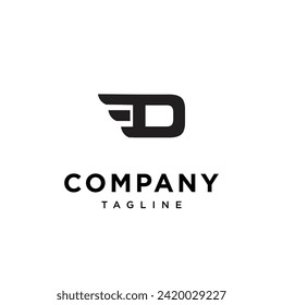 Logo des Letter D wings Symbol Vektorvorlage.eps