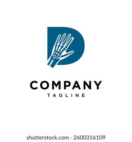 Letter D Wrist Surgery Logo Icon