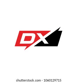 Letter D and X vector logo.