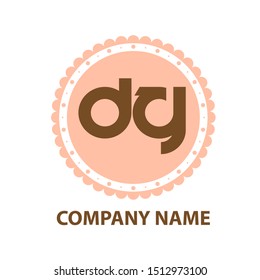letter D Y logo design vector icon template