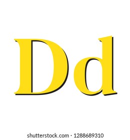 letter D yellow