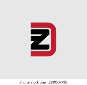 Letter D and Z logo design. Minimalistic symbol. Premium business logotype. DZ or ZD - Elegant universal vector sign. Graphic symbol for corporate business identity.