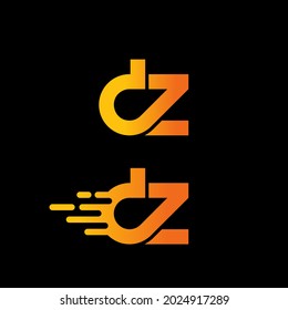 letter D and Z logo , simple and clean