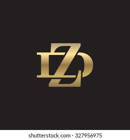 letter D and Z monogram golden logo